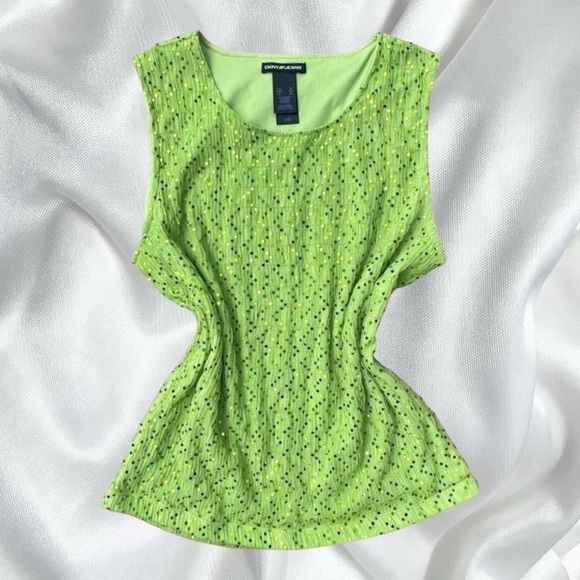 Funky retro style scrunched mesh sequin disco top - Picture 2 of 6